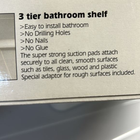 NWOT 3 Tier Bathroom Shelves - Picture 5 of 5